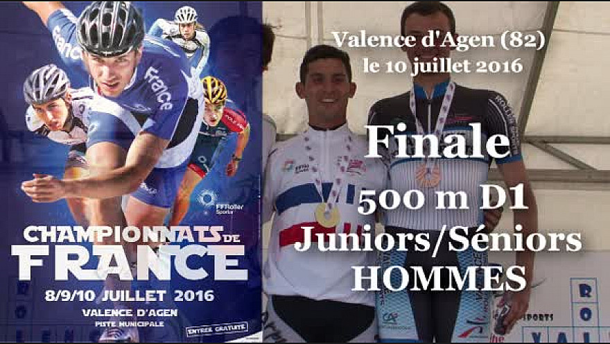 Elton DE SOUZA Champion de France RollerPiste 2016 au JHSH 500m D1 Vitesse @FFRollerSports #TvLocale_fr #TarnEtGaronne @Occitanie